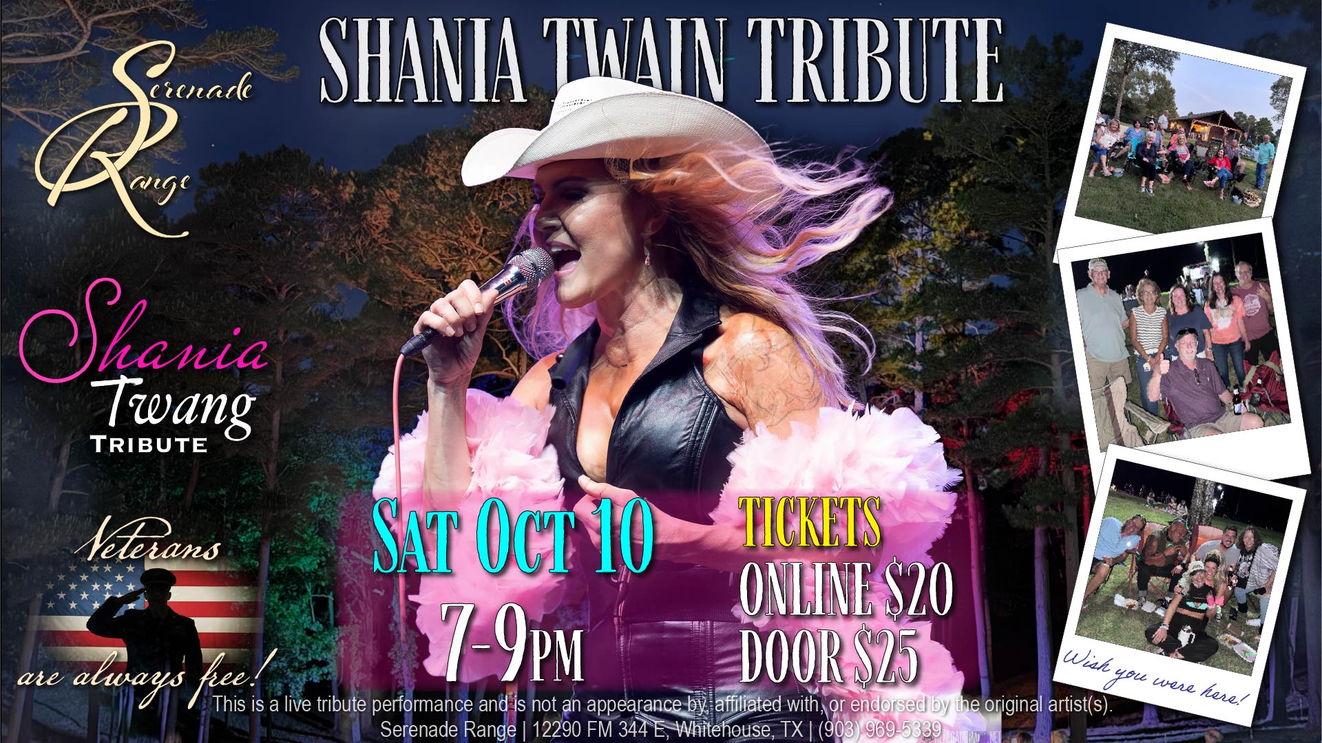 Shania Twain tribute - Shania Twang at Serenade Range October 10, 2026
