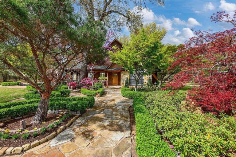Flower gardens and landscaping established by Mark and Debra Smith at GOS Ranch